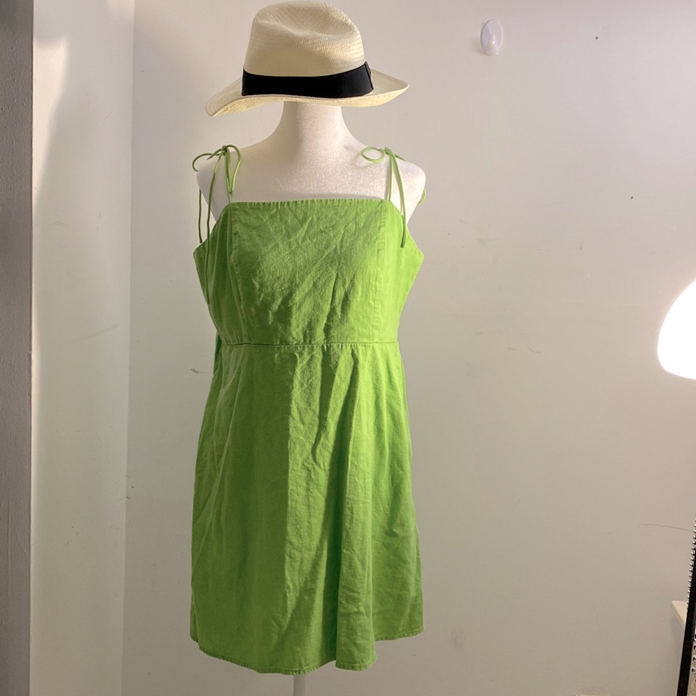 OLD NAVY | Tie Strap Linen Blend Dress